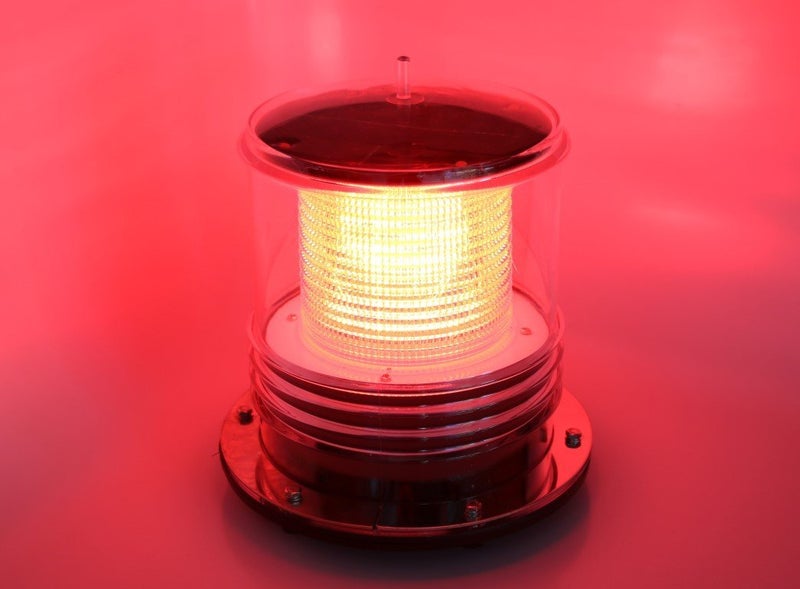 Pilotlights.net Solar Dock Warning Light - Waterproof Solar Dock Lighting - RED LED Constant On or Flashing 360 Degree Lighting - Image 3